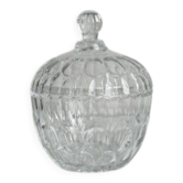 Boîte à bonbons ancienne en verre travaillé