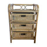 Rattan and bamboo dresser
