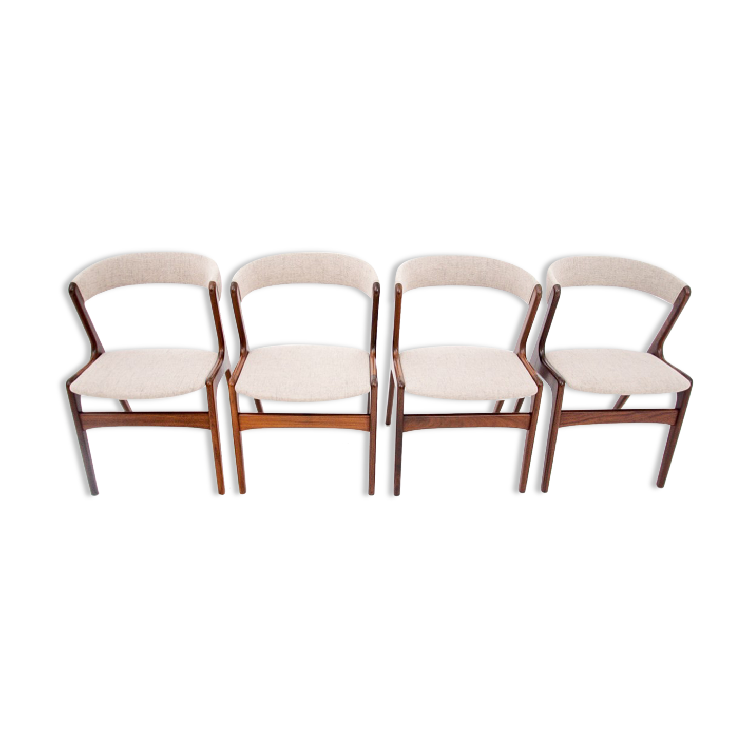 Dining chairs, T21 Fire model, Korup Stolefabrik, Denmark, 1960s