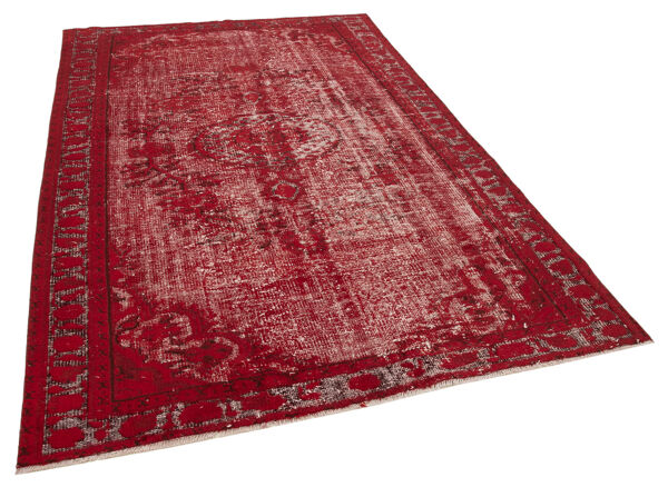 tapis noué à la main vintage turc des années 1970 177 cm x 268 cm tapis rouge