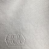 Embroidered tablecloth, double monogram