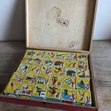 Box of alphabetical and educational cubes Jeujura 1930