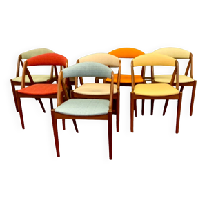 8 chaises design Scandinave - teck massif