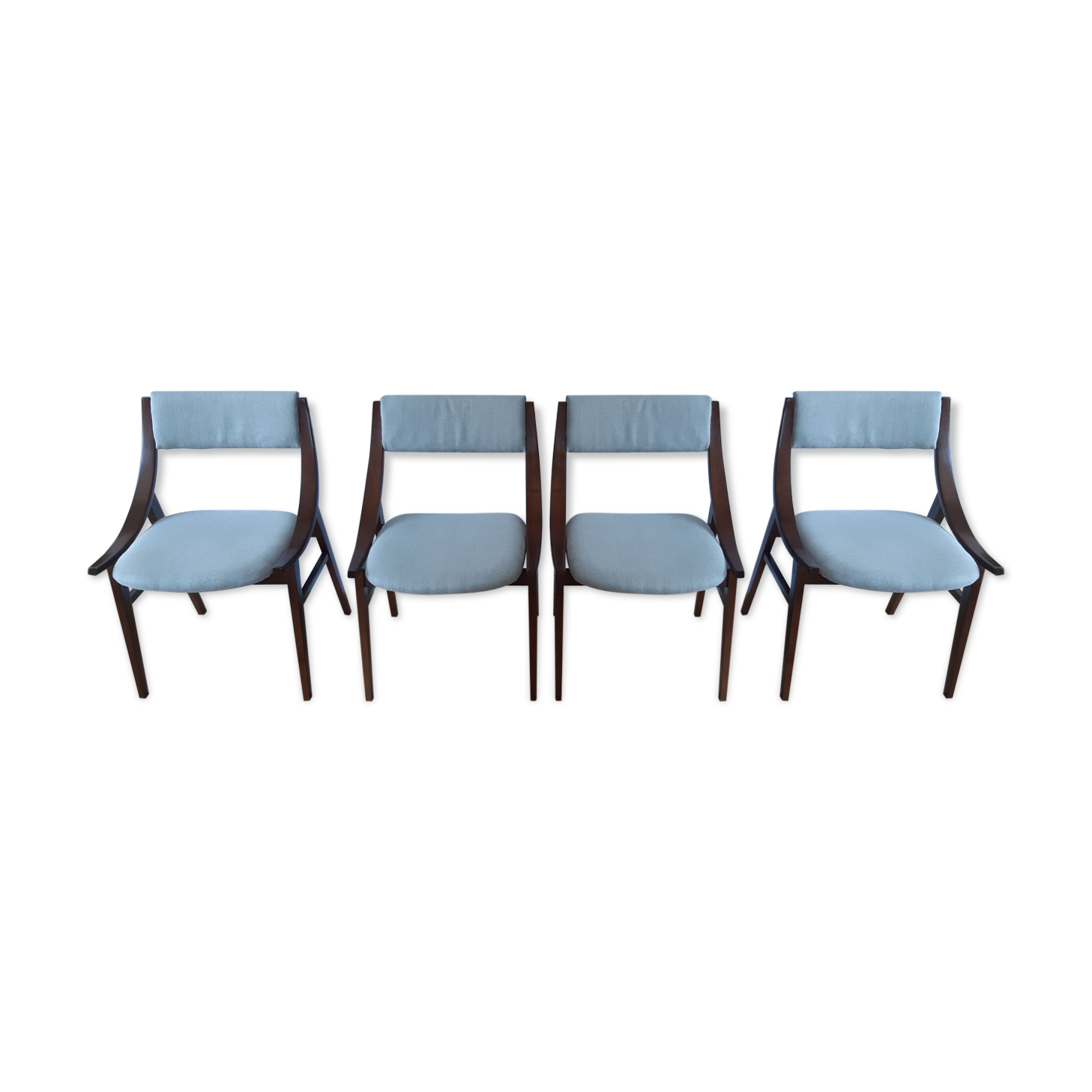 Set of four "skoczek" or "ski-jumper" chairs Poland 1965