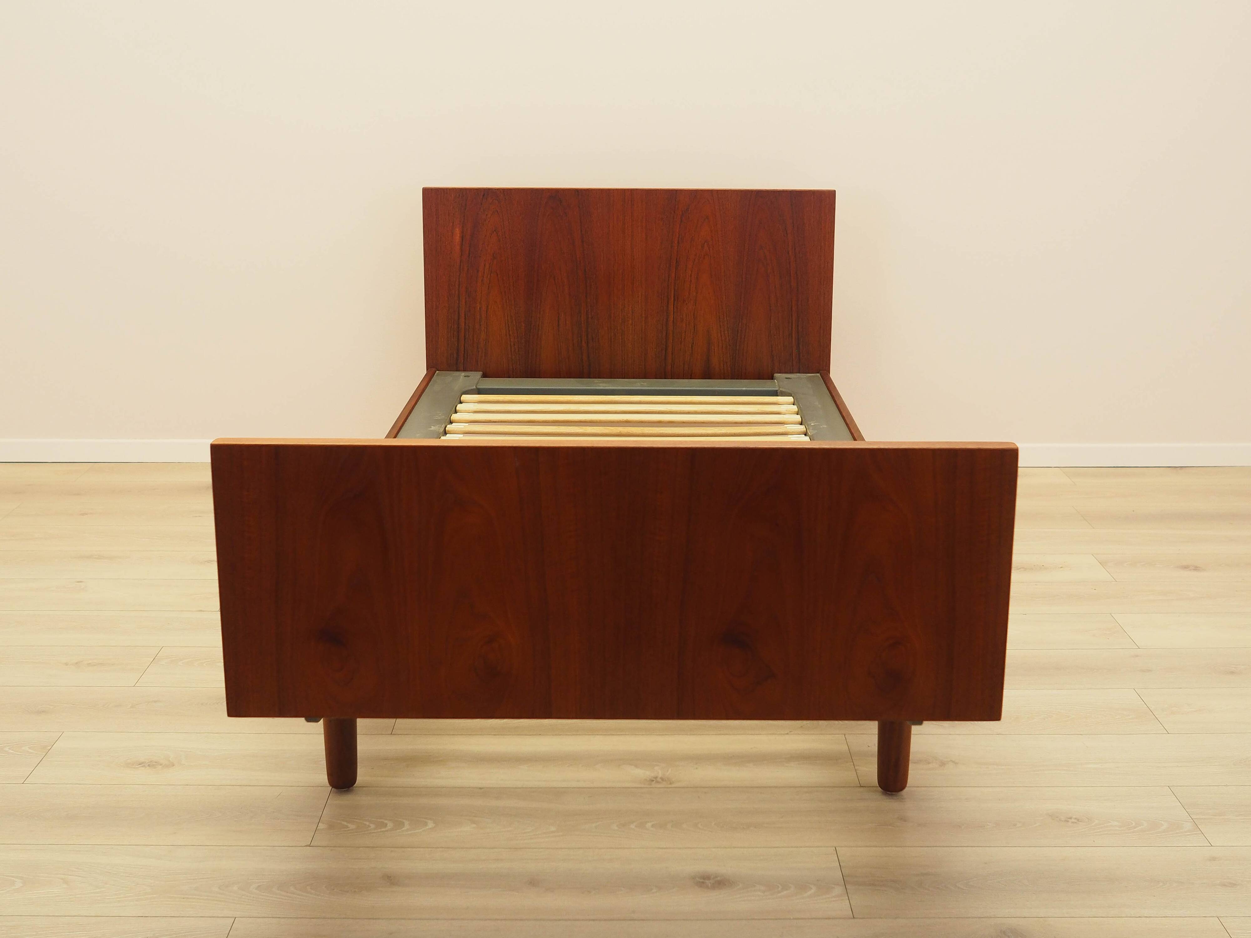 Teak bed, Danish design, 1960s, designer: Hans J. Wegner, manufacturer: Get