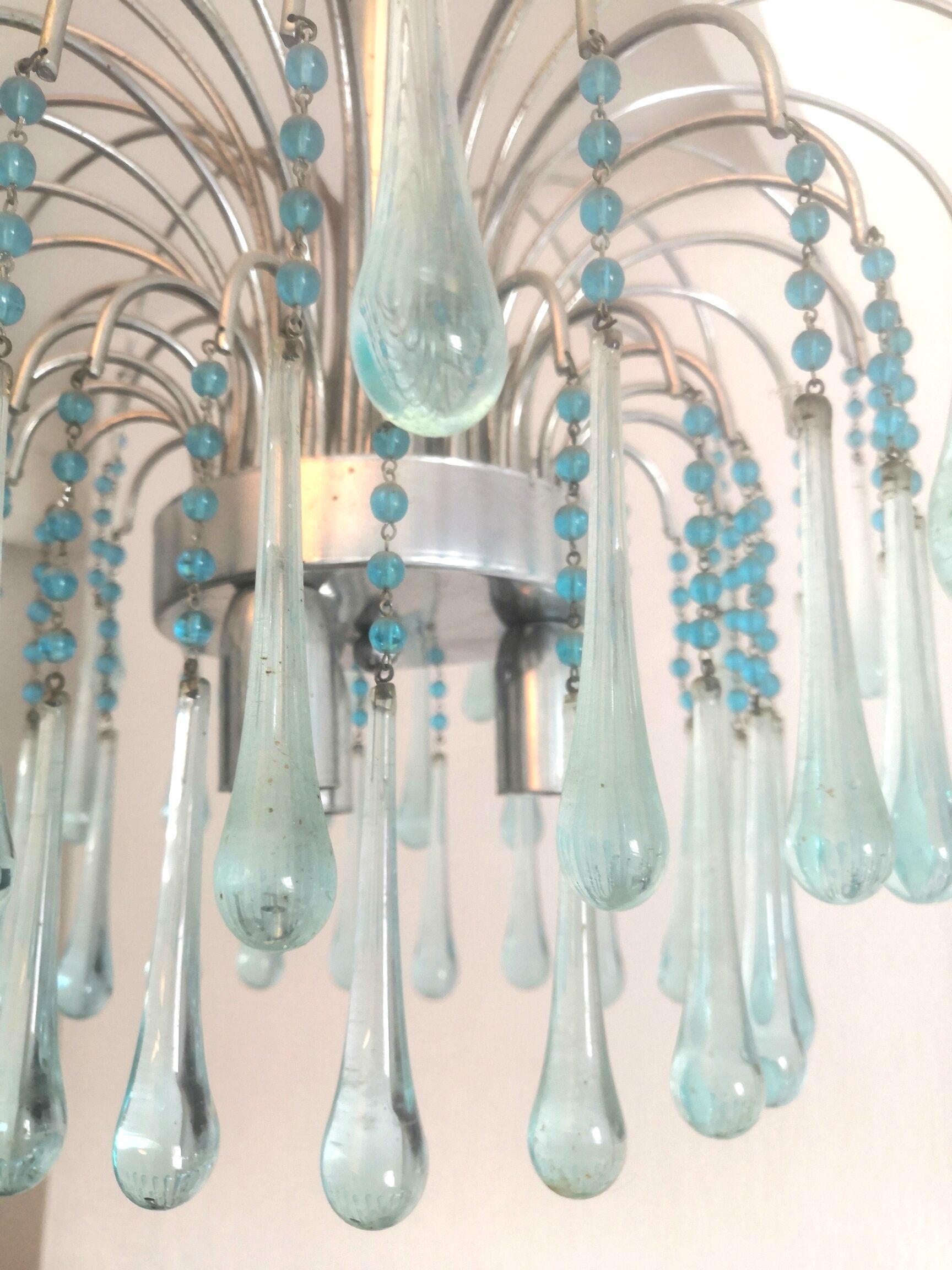 Suspension drops of water stamps in glass design 60s - 70s