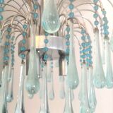 Suspension gouttes d'eau pampilles en verre design années 60 - 70