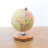 Mid-century Small Globe with  Wooden Base, by prof Paul Rath,1950‘s