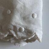Drap de trousseau 19e de fil de lin brodé