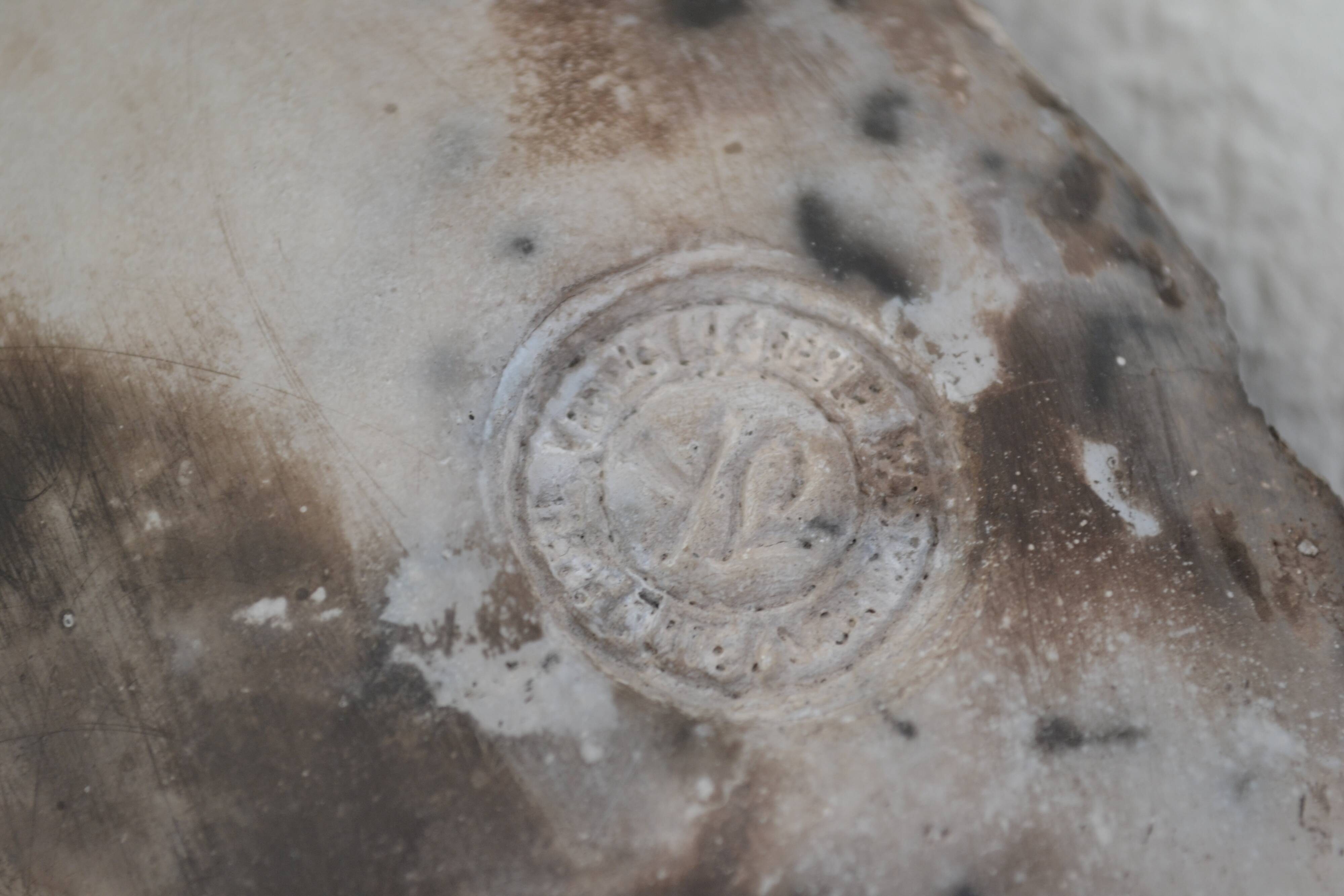 Male torso sculpture by patinated casting, signed to be identified.