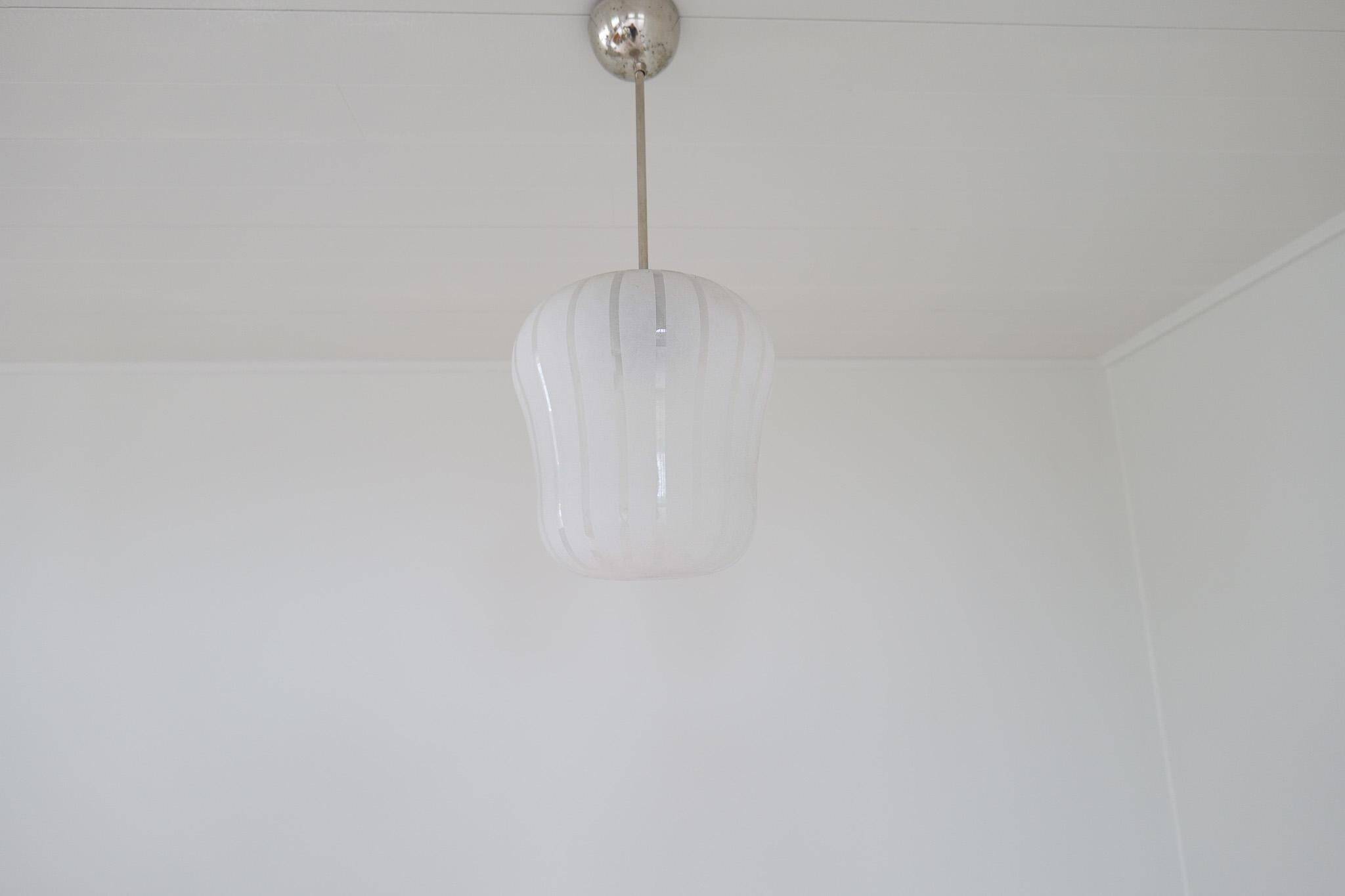 Art Deco Modern Suspension Swedish Böhlmakrs Harald Notini Sweden 1940s