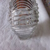 Vase en verre taillé des années 50