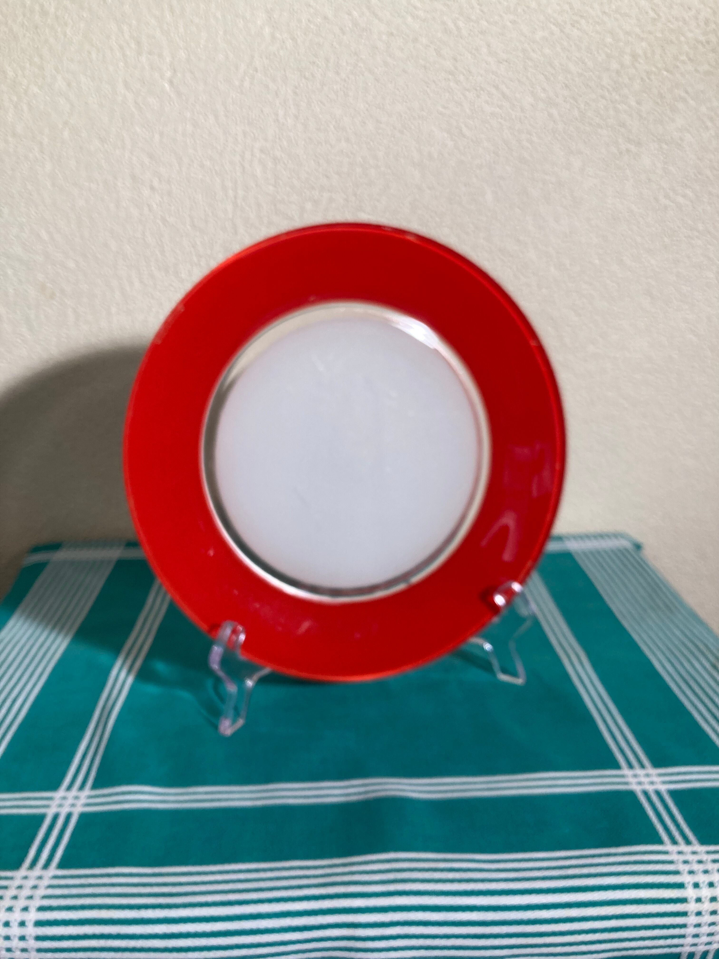Lot de 6 assiettes plates de couleurs assorties vintage duralex années 60/70