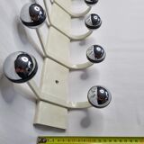 Vintage wall coat rack, five hooks, 70s
