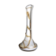 Jugendstil 'organic' vase in white glass with amber veins