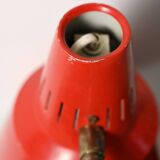Gemi red Scandinavian table lamp, 1960s