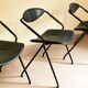 Set of three "Rugby" model chairs by Gilbert Steiner for Steiner, 1962.
