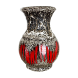 Zig Zag Pottery Fat Lava Vase Made by Scheurich, Germany, 1970s