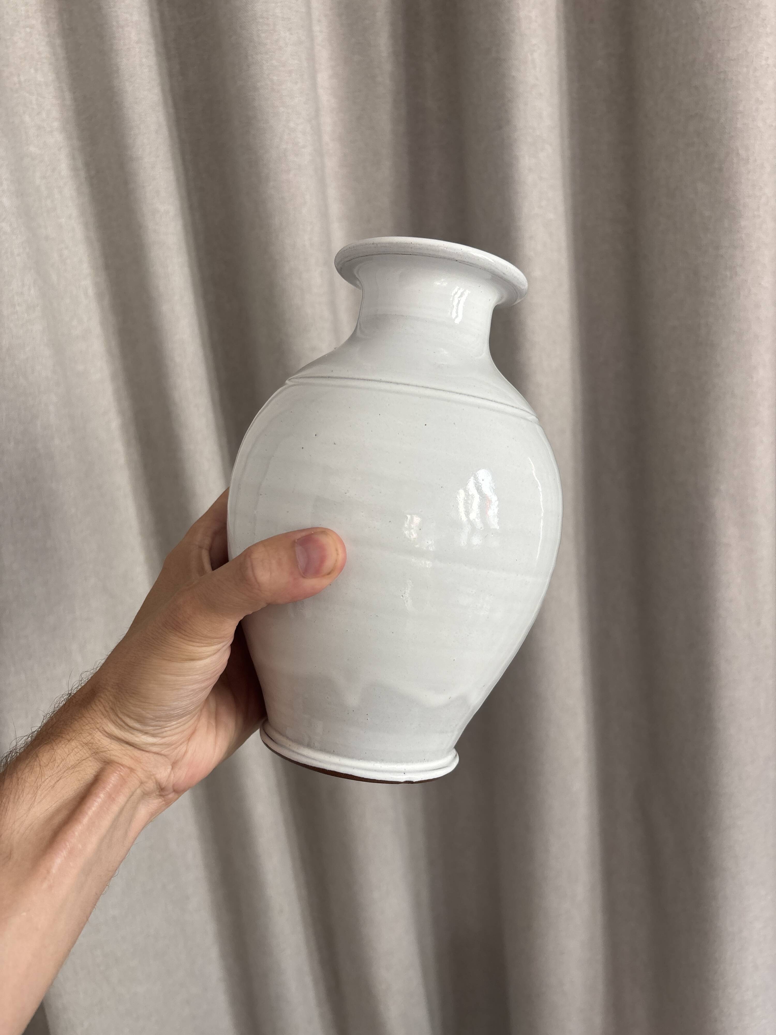 vintage vase made of hand-turned ceramic