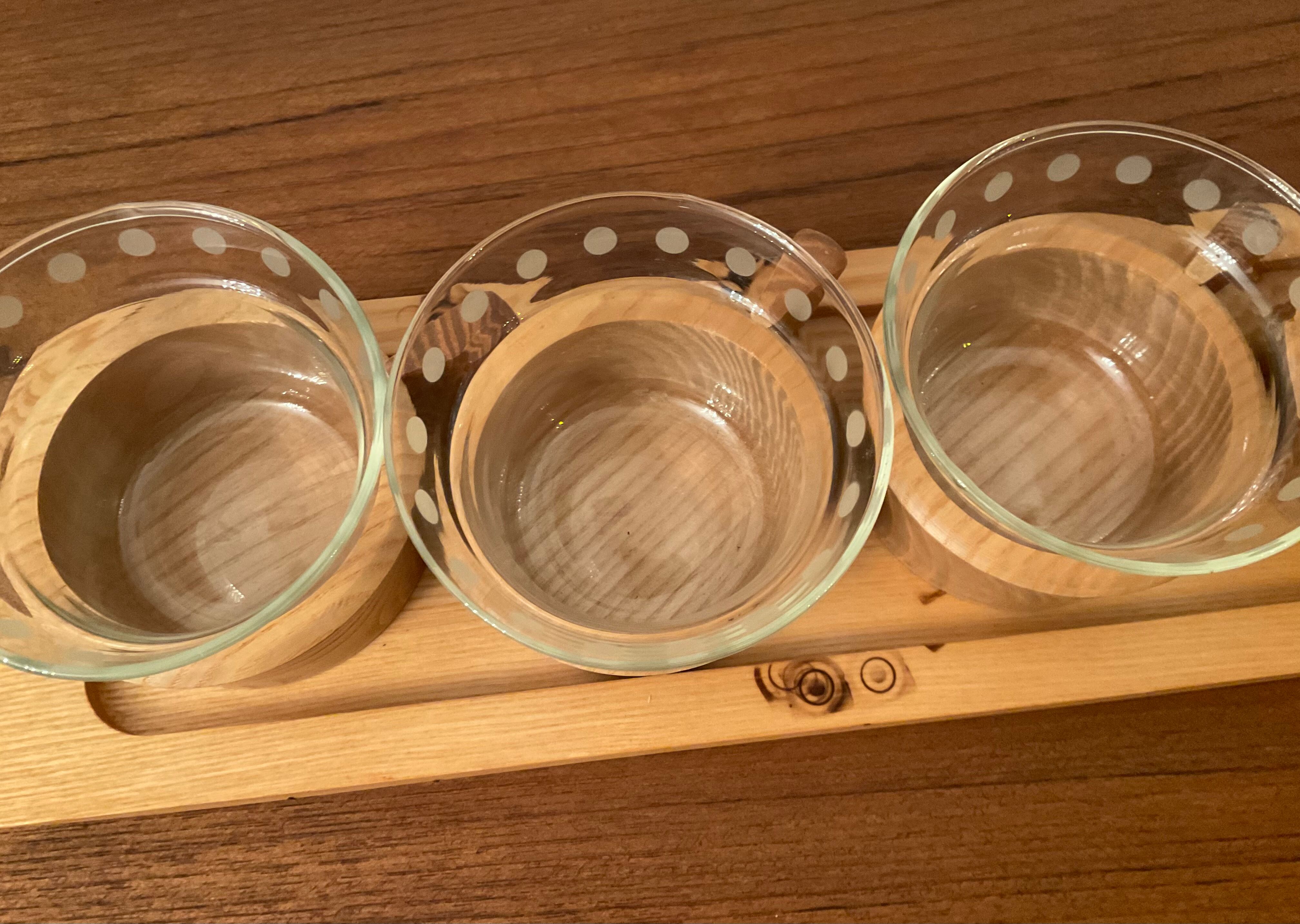 Service à café scandinave des années 70 en bois
