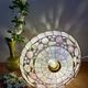 Vintage mother-of-pearl and brass pendant lampshade with fruit decorations