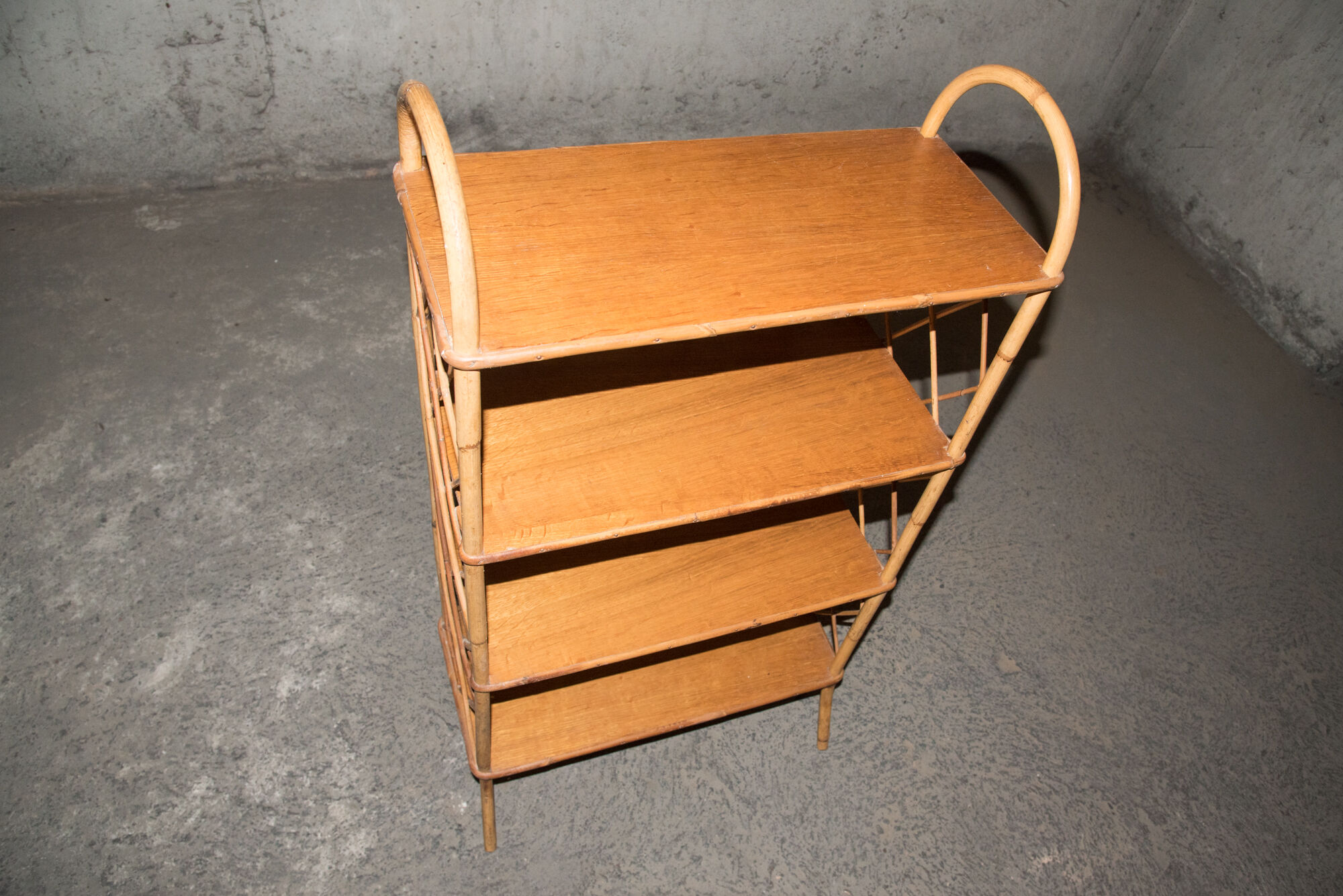 Bamboo library furniture - rattan 60's