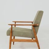 Scandinavian armchair khaki corduroy design by H.Lis 