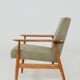 Scandinavian armchair khaki corduroy design by H.Lis 