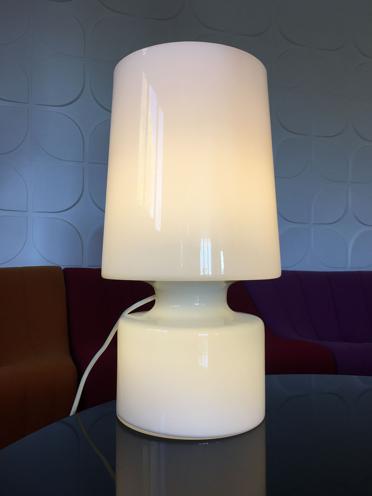 Beautiful and large Vistosi lamp from the 70's vintage italy murano