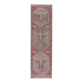 Vintage Turkish hallway rug 103x351 cm