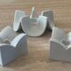 Trio of Arzberg Germany porcelain candle holders