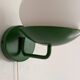 Mid-century green metal and opal glass wall sconce by N Leuchten, 1960s, Germany