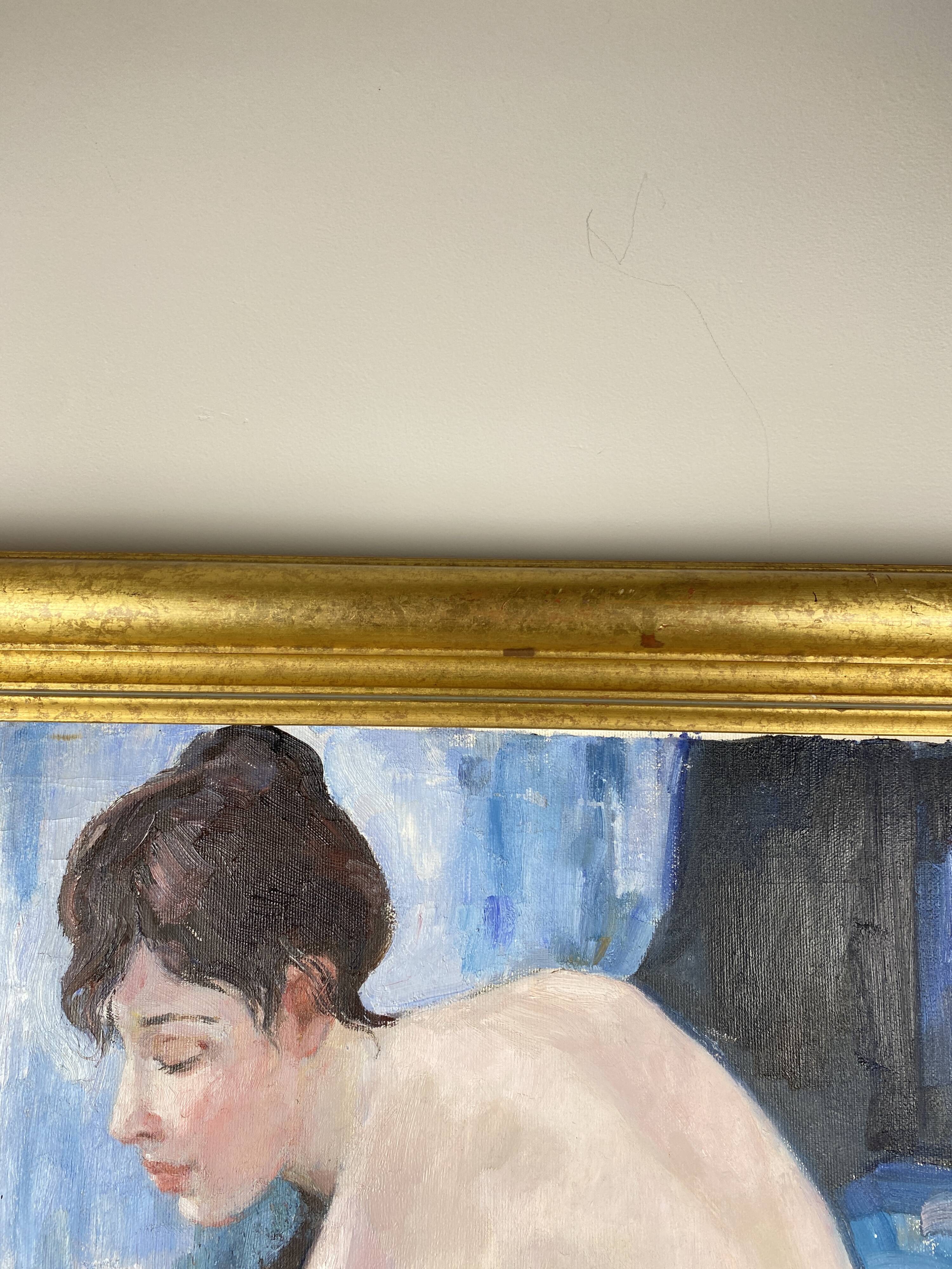 Large Painting Oil on canvas Russian school Hykano H.