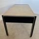 Italian design postmodern desk in metal and vintage 80s travertine top
