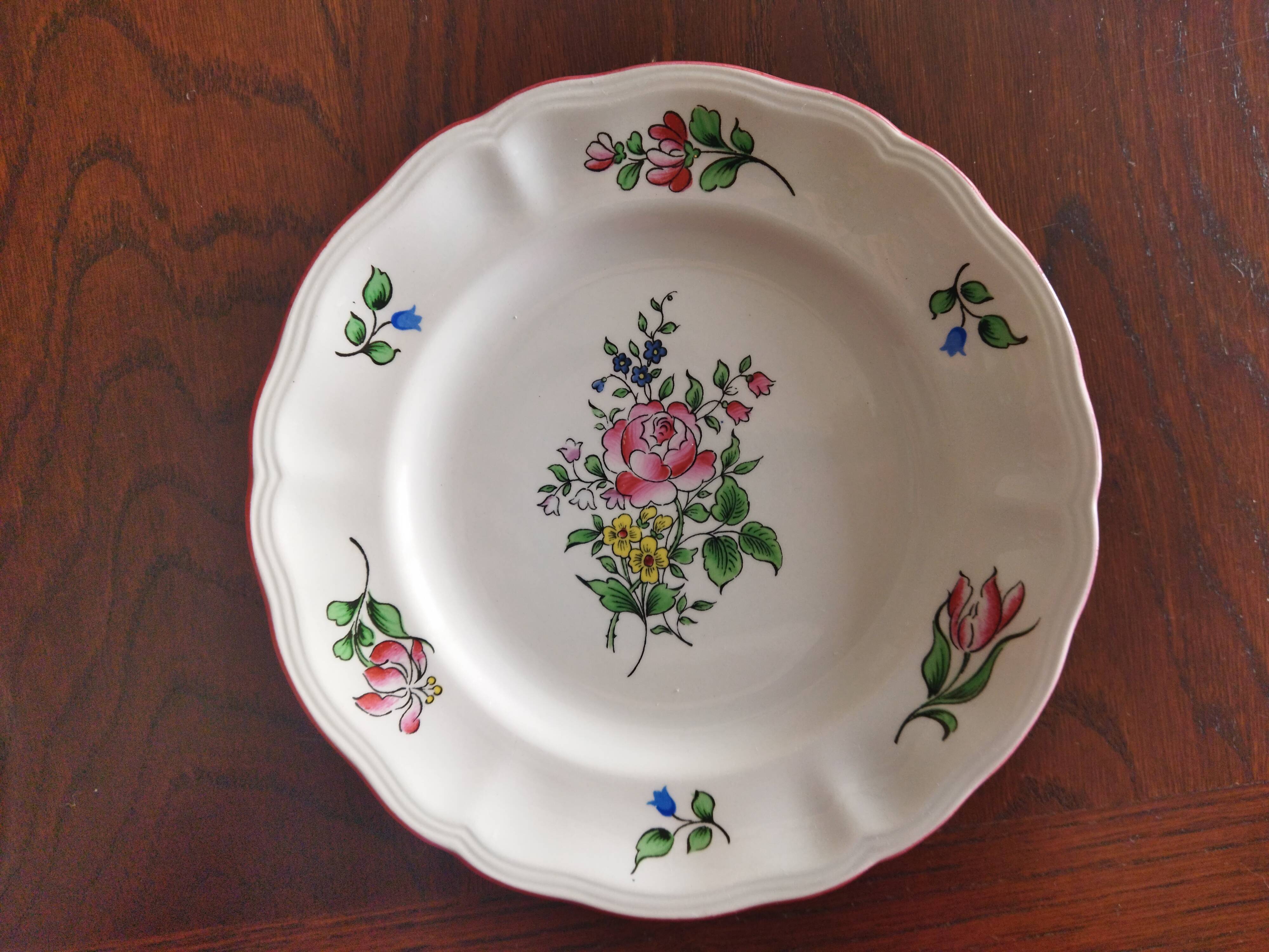 5 assiettes à cake "Réverbère fin" KG Lunéville