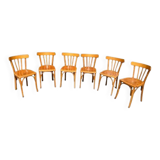 Set of six bistro chairs