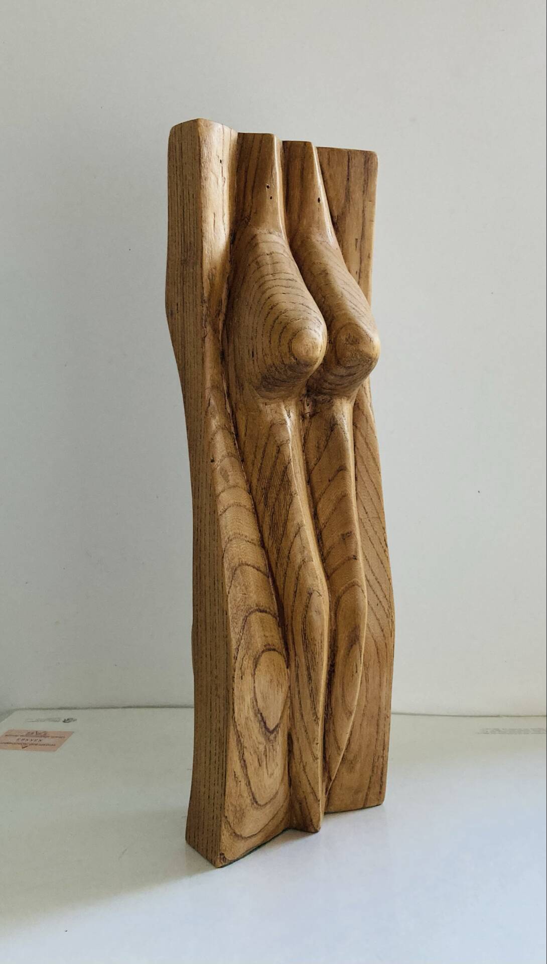 Stylised vintage female sculpture from the 1960s with organic shapes.