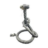 Pied de lampe en corde