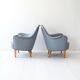 Pair of Vintage Samsas Armchairs by Carl Malmsten