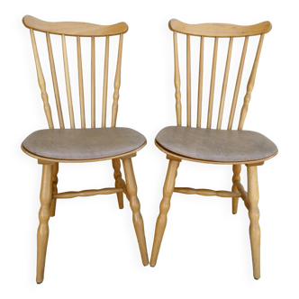 Paire de chaises de bistrot Baumann, modèle Menuet