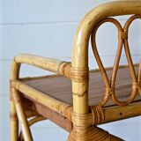 Rattan and bamboo desk