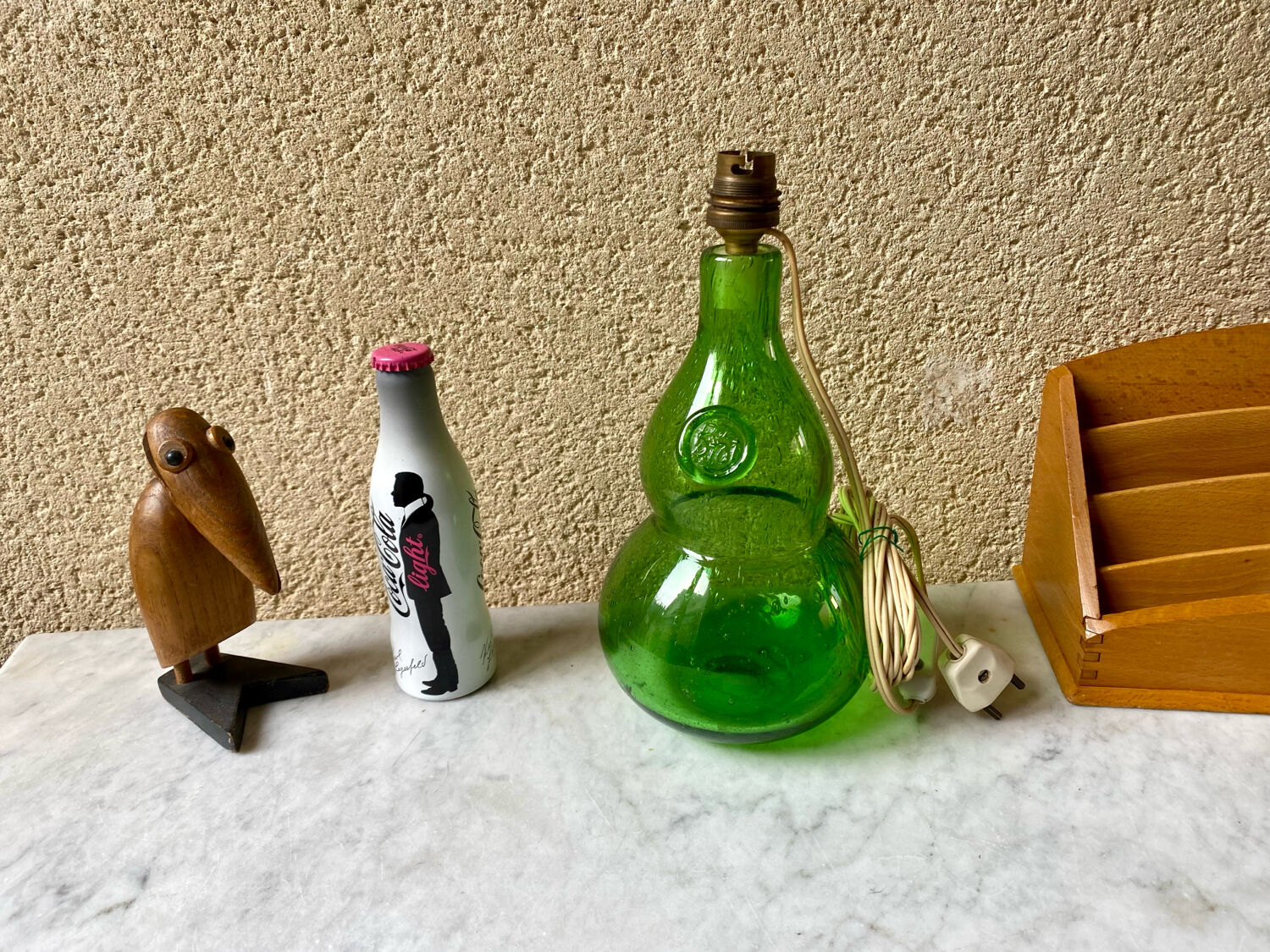 Blown glass rabbit's foot from Biot, France, vintage design from the 1960s.