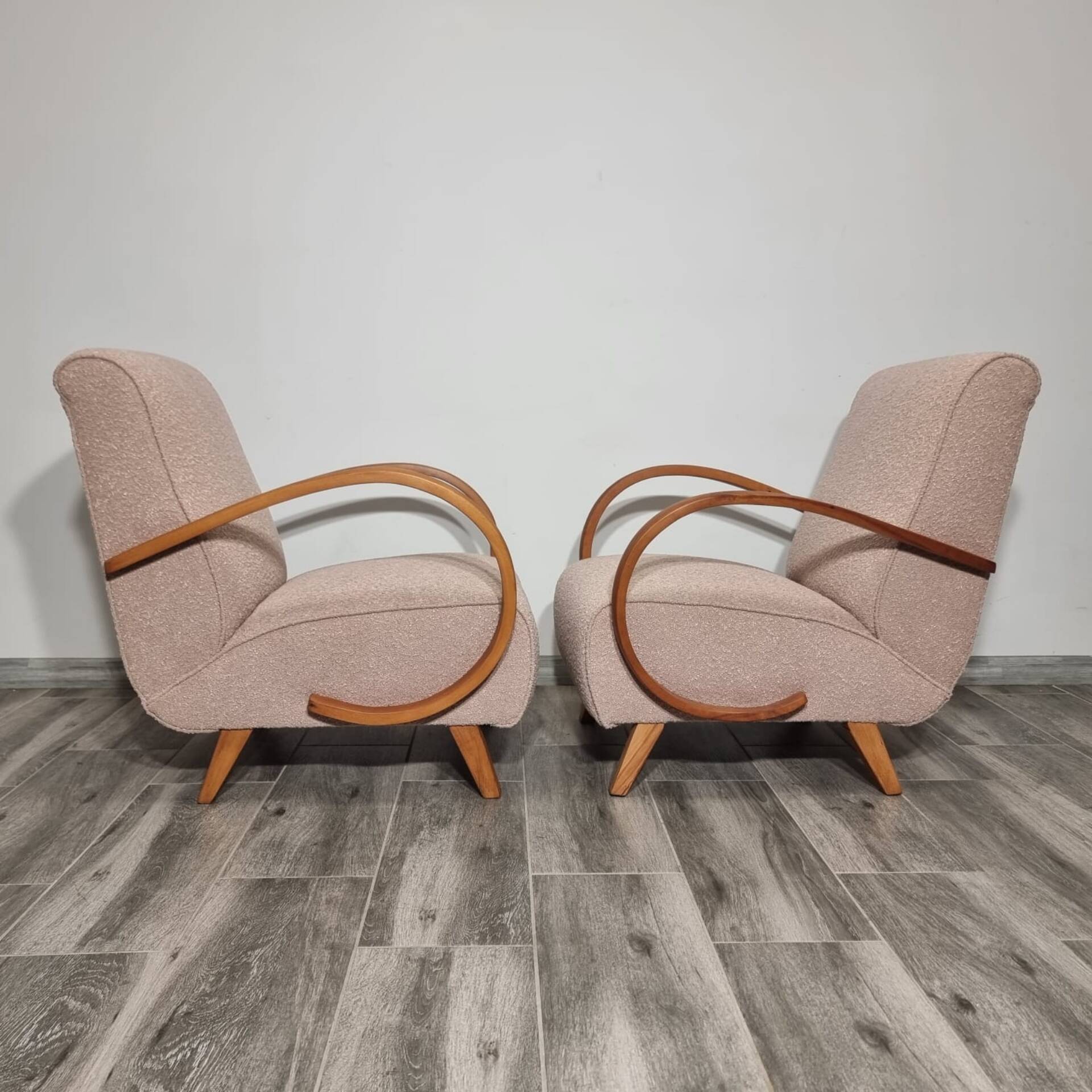 Art Deco Lounge Chairs from Jindřich Halabala, 1950s, Set of 2