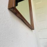 Miroir scandinave en teck massif 1970