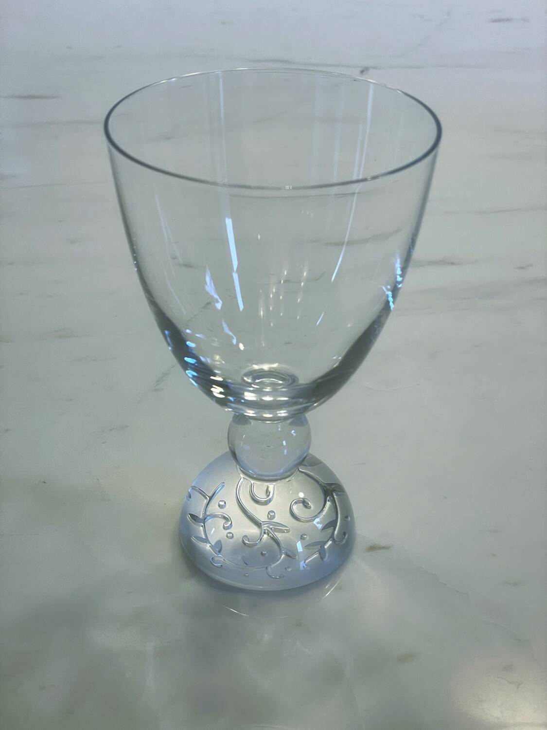 Lot de 6 verres à pied en cristal - moyen modèle - JG DURAND