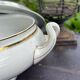 Antique white porcelain soup tureen with gilding B.H.V. Paris