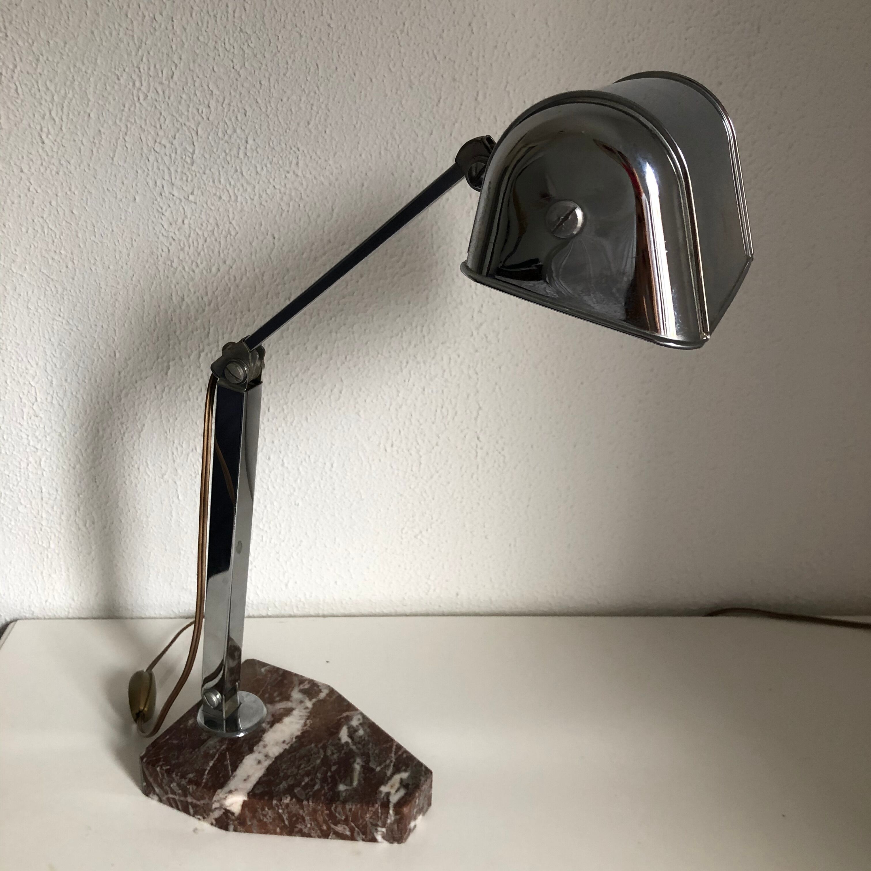 Art deco lamp Fare marble 1940 - 50 cm