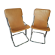 Leather and chrome chairs 1970