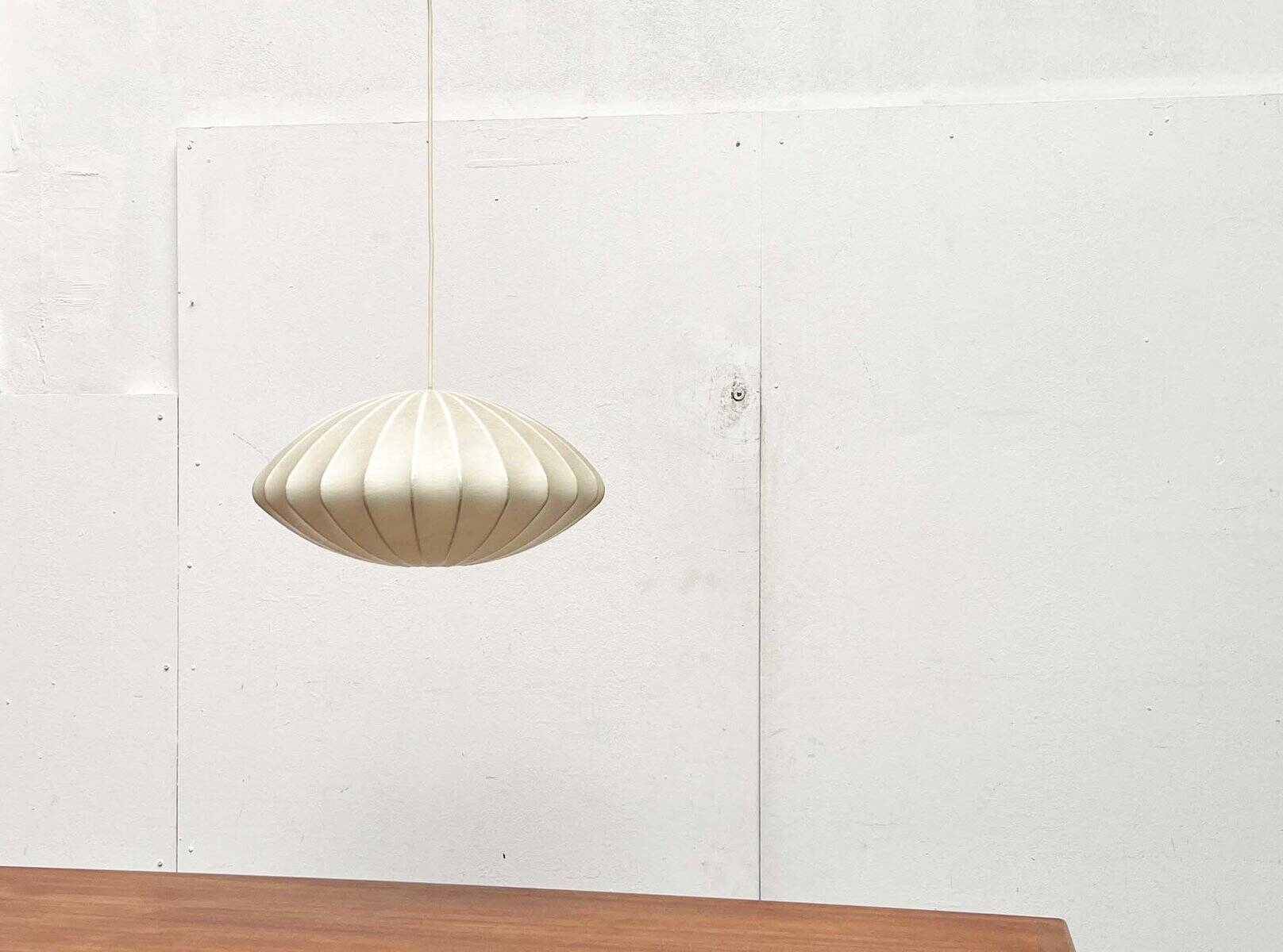 Mid-century modern Cocoon pendant lamp by Friedel Wauer for Goldkant Leuchten, Germany, 1960s.