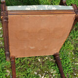 Directoire armchair in light blue satin fabric